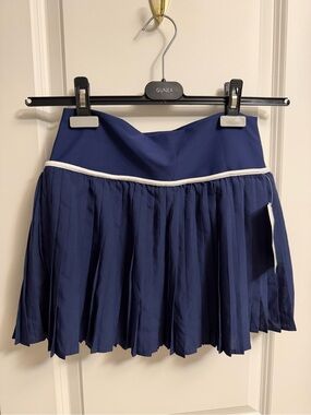 AS Revival Pleated Athletic Skort Navy with White Trim NWT